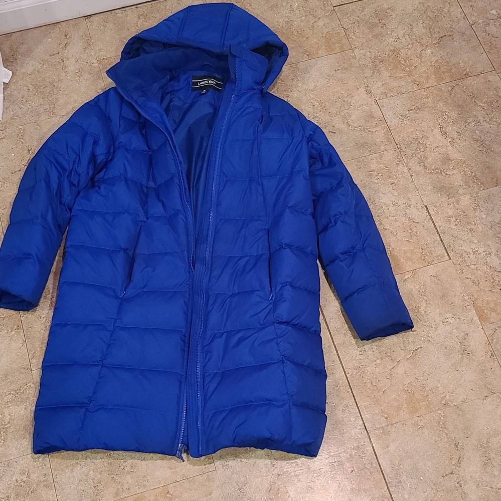 Mid Length Lands End Puffer Coat